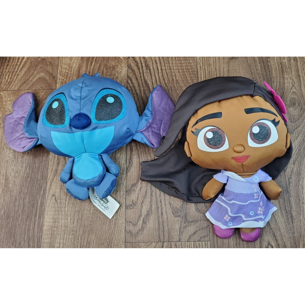 Stitch and Enchanto Disney Doorables 10" Plush Lot of 2